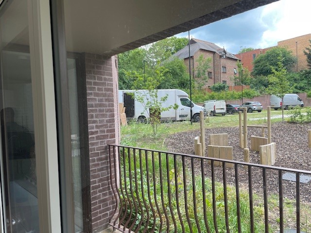 The view from one of the Croydon flats