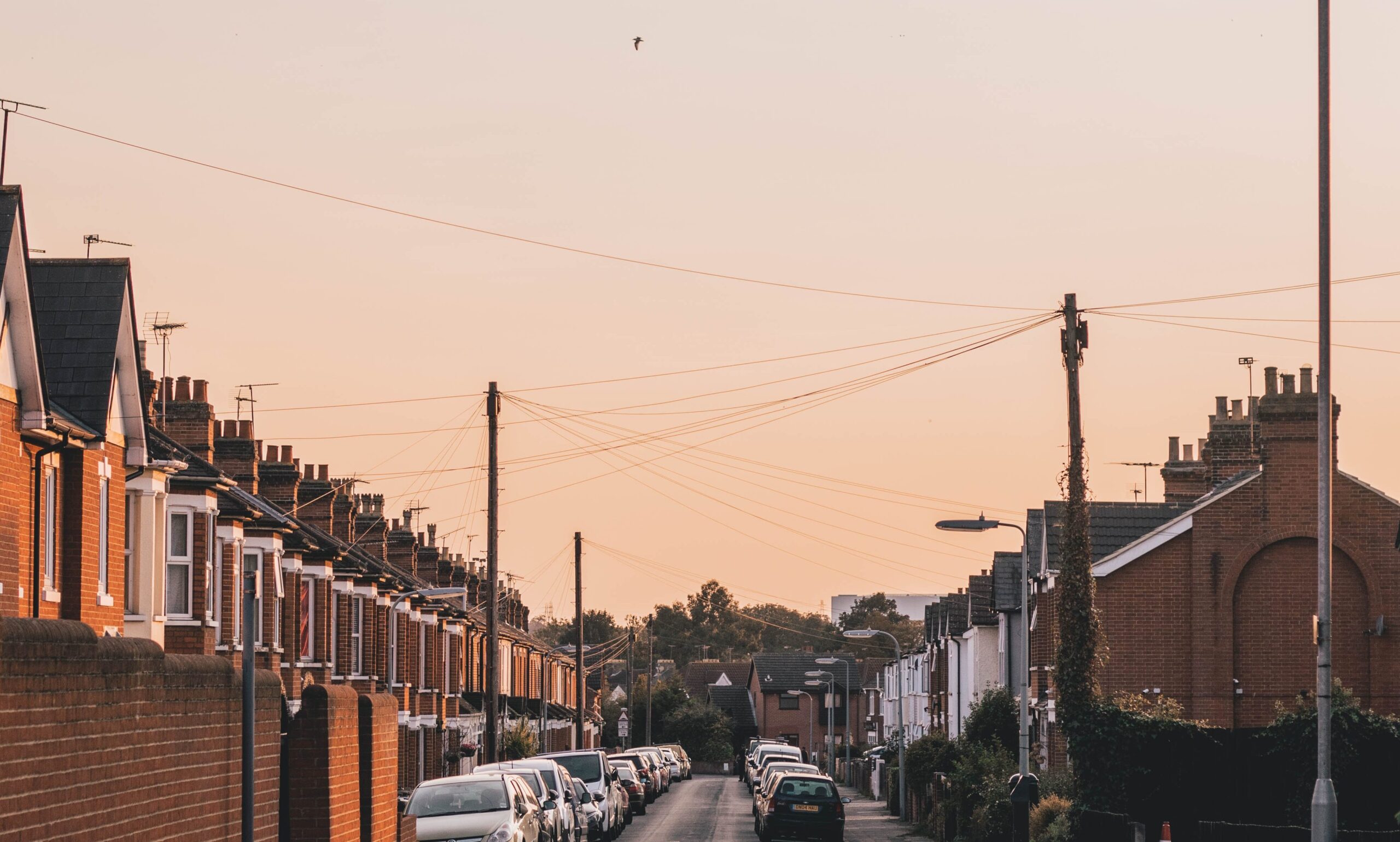 a street of terraced houses