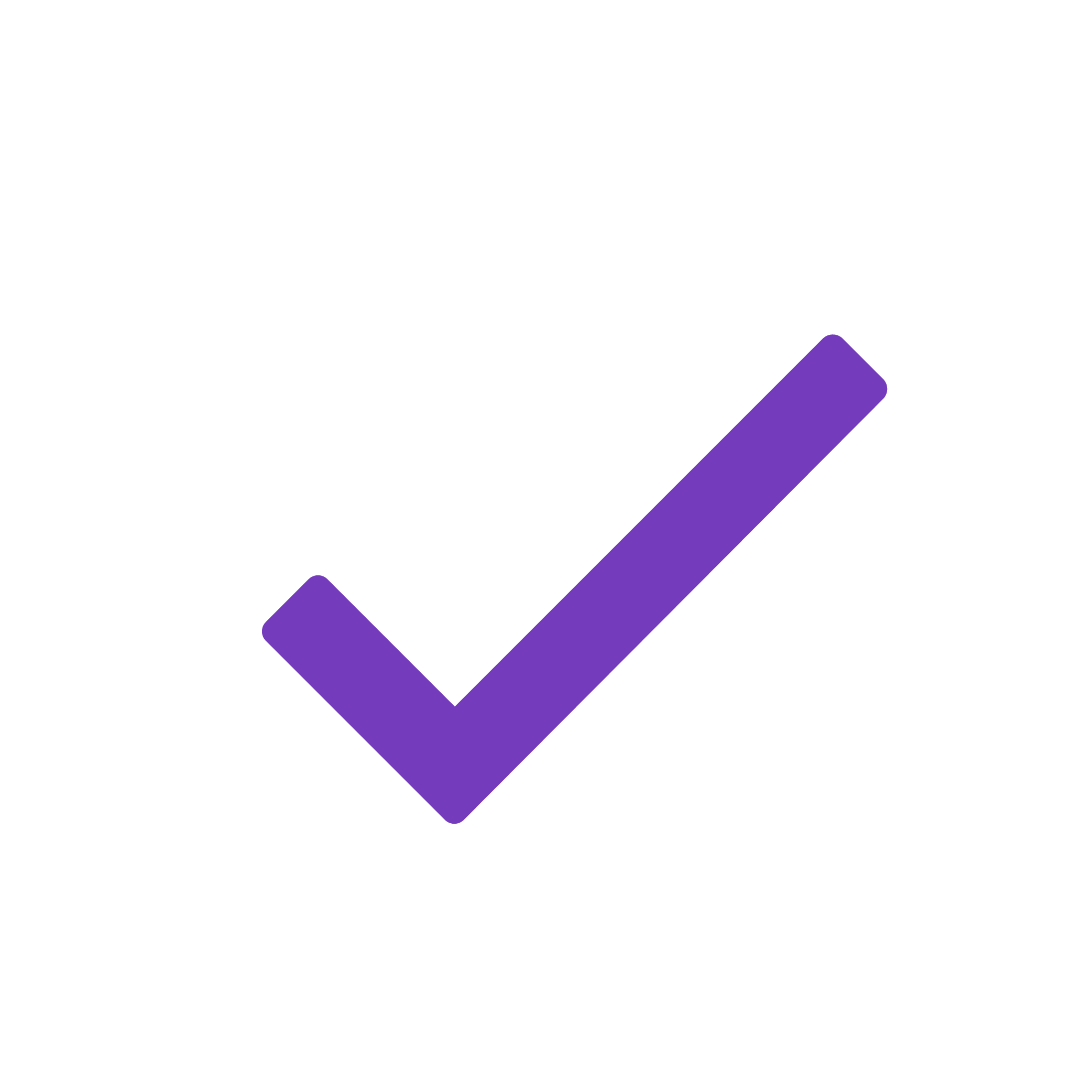 purple check icon